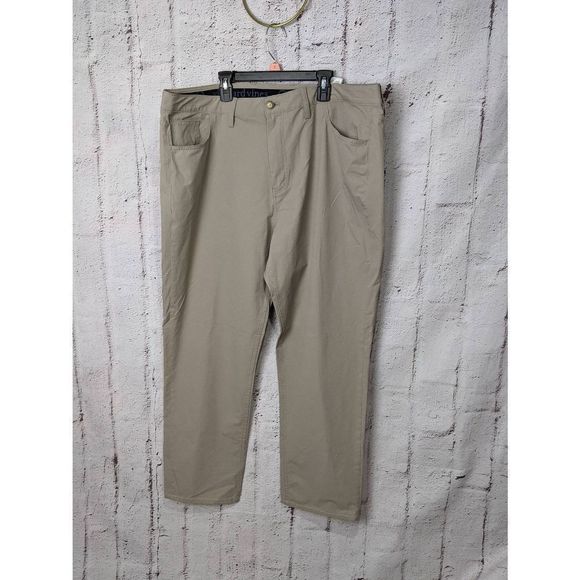 Vineyard Vines 5 Pocket On The Go Pants Men's 40 x 32" Tan Perfomance Stretch - Picture 1 of 7